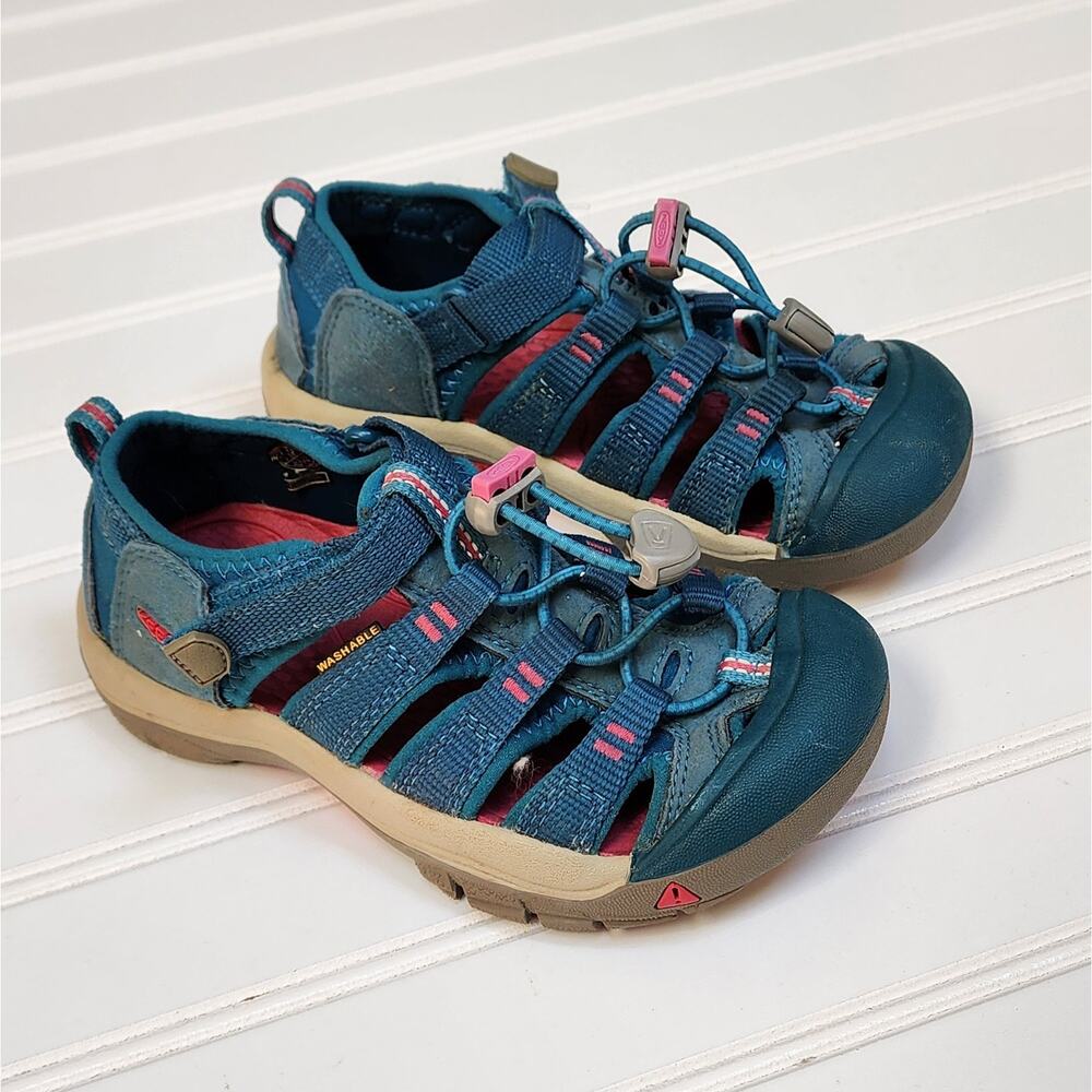 Keen Newport H2 Youth Sandals Size 12 Kids Teal & Pink